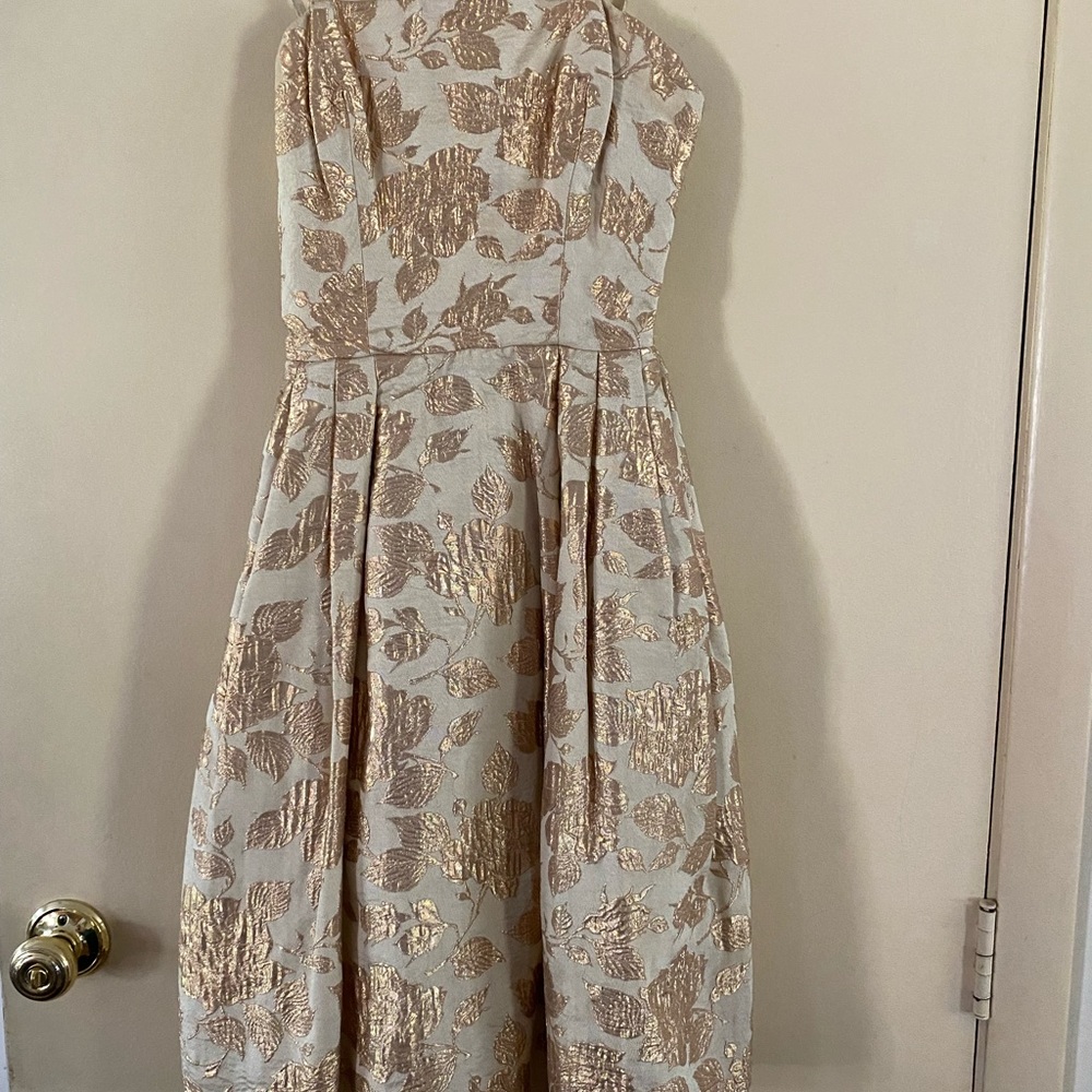 Vintage Cotillion Gold Dress Sz 7